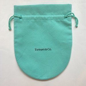NEW Authentic Tiffany & Co Blue Suede Jewelry Pouch Size Large (1 piece)